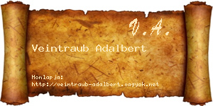 Veintraub Adalbert névjegykártya